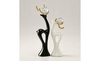 Ceramic Deer Figurines Sleek Deer Figurine Sculptural Decorative Figure for Living Room