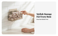 Nailwithout Cost Installation Wall-Mount Basket No Drilling Food Basket Space Saving Kitchen Organizer Easy to Clean for Home Cooks, Homemakers, Pantry, Cabinet, Dorm Room, Bathroom