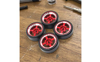 4 Pieces RC Car Slide Wheel Low Profile RC Wheel with Metal Hub Compatible for Hobbyists