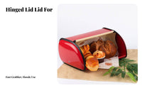 Bread Storage Container Keeps Preserved Longer Roll Top Bread Storage Container Countertop Pastry Container Long-Lasting Iron