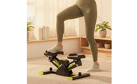 V-Shaped Stepper with Cords Low-Impact Hydraulic Stepper with Resistance Bands Portable Step Machine for Apartment