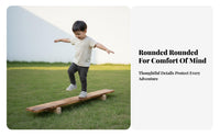 16 Pieces Childrens Balance Beam and Ladder Set Solid Wood Construction Kids Wooden Climbing Frame Set Weather Resistant Sensory Training Playset