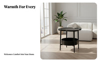 Mobile Sofa Side Table Minimalist Design Rolling C-Shaped Table Sofa TV Tray Stable and Sturdy Bedside Laptop Desk Easy Assembly