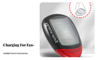 Battery-without Solar Bike Tail Light Easy to Install Solar Powered Bike Warning Light Water Resistant for Mountain Bikers, Kids, Rainy Days