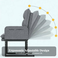 Foldable Design Adjustable High-Back Recliner Multi-Functional Adjustable Backrest Lounger Multifunctional Lounge Chair Space Saving for Nursing Mothers, Students, Adults, Bedroom, Balcony, Living Room