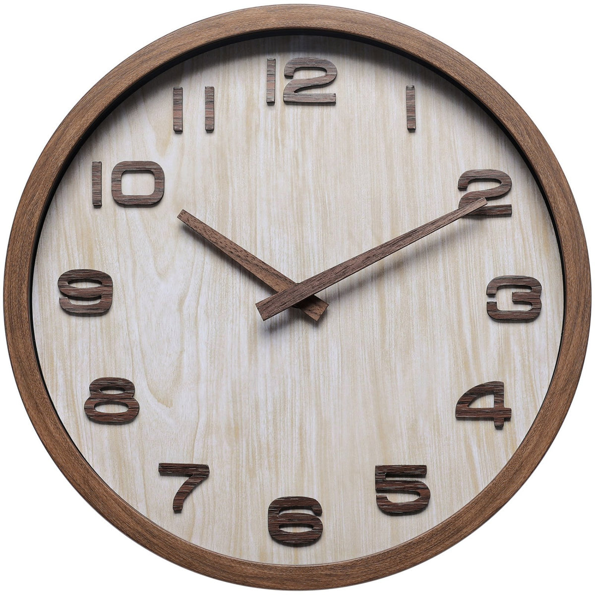 Fashionable Wood Grain Wall Timepiece Easy to Read Wood Frame Wall Timepiece Decorative Home Decor Simple Design for Living Room, Office, Bedroom