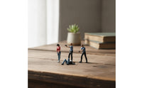 4 Pieces 1:64 Scale Miniature Figures Authentic Hand-Painted Miniature Figures Dynamic Diorama Figure for Collectors, Dioramas