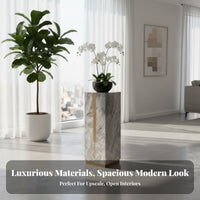 Floor-Standing Rectangular Display pillar Elegant Accent Piece Pedestal Stand Modern design Decorative Furniture Minimalist Design for Home Decorators, Interior Designers, Hotel Lobby, Living Room, Entryway, Showroom