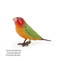 Parrot Figurine Tabletop Bird Ornament Parrot Statue Static Bird Sculpture Painted for Collectors, Desk, Shelf