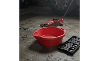 18L Large Capacity Deep Oil Drain Pan Reinforced Structure Heavy Duty Oil Pan Thickened Design Automotive Tool Long-Lasting Plastic for Auto Repair Workers, Mechanics, Garage