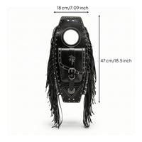 Vintage Motorcycle Tank Bag with Phone Window Leather Motorcycle Tank Bag Riveted Long-Lasting for Bikers