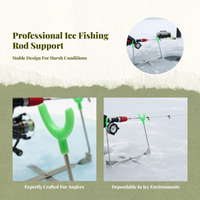 Foldable Ice Fishing Rod Rack, Metal Stand, Garage Organizer