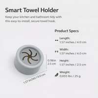 Sink and Countertop Kitchen Organizers with Single Hook, Wall Mounted Rag Holder Clip for Students