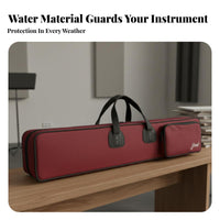 Thickened Padding Bamboo Flute Case Portable Design Bamboo Flute Storage Bag Zipper Closure for Musicians, Travel, Rehearsals, Performances