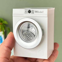 Working Function Rechargeable Dollhouse Washer Realistic Design Miniature Washing Machine Electric Toy Washer for Collectors