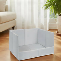 Portable Foldable Pet Litter Box Soft-Sided Collapsible Litter Box Easy to Clean Cat Toilet Sturdy for Camping