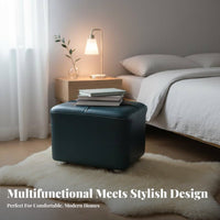 Comfortable anti-skidded Seat Upholstered Shoe Bench adaptable Upholstered Rectangular Ottoman Space-Saving Low Stool Anti-Slip Foot anti-skids for Families, homeowners, Entryway, Living Room, Hallway, Bedroom