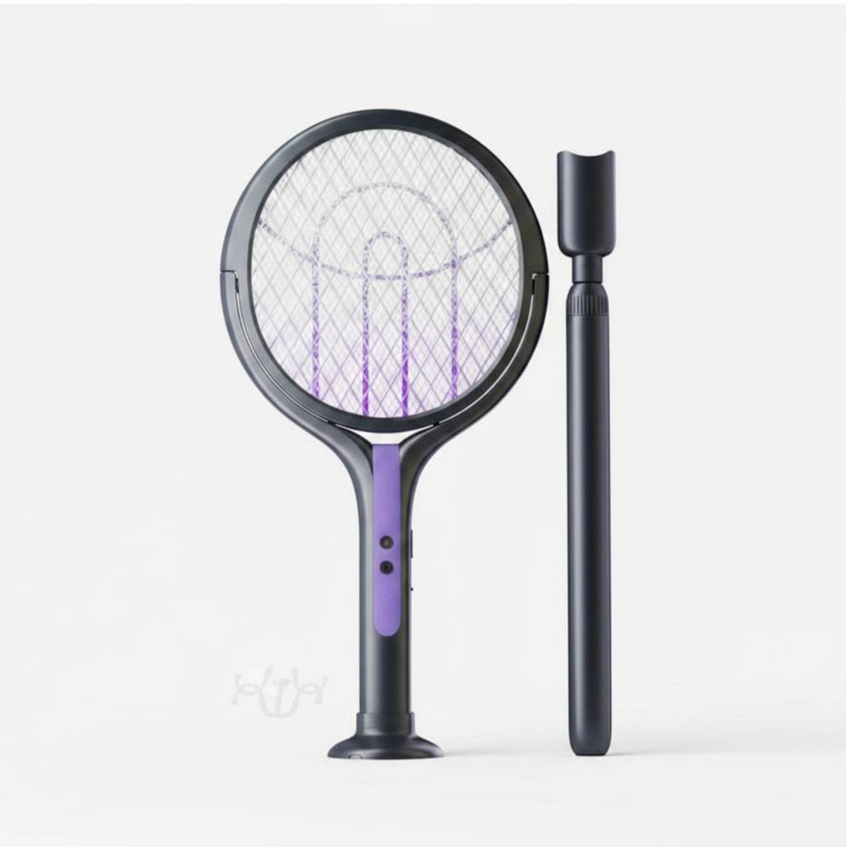 Rotatable Head 2-in-1 Bug Eliminator Lamp Safety Mesh Rechargeable Bug Zapper Racket Extendable Electric Fly Swatter for Home, Bedroom, Living Room