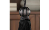 Key Tassel Pendant with Loops Braided Hanging Tassel Colorful Ornament for Curtains