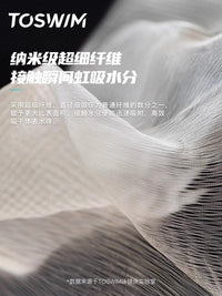 TOSWIM游泳速干斗篷浴袍潜水开襟斗篷连帽可穿式运动防晒沙滩巾