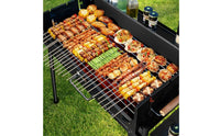 Adjustable Height Charcoal Grill with Side Shelves Foldable Charcoal Grill with Side Shelf Heavy Duty Long-Lasting for Families