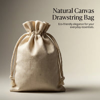 Canvas Drawstring Pouches with Reinforced Edges, Gift Packaging for Party Favors Jewelry Storage, Reusable Cloth Sacks with String Closure
