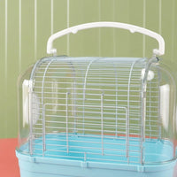 Handheld Cage for Avian Transport with Standing Perch, Portable Cage with Observation View, Small Portable Acrylic Parrot Outdoor Space Capsule