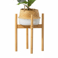 Minimalist Design Cross-Bracket Pot Stand Stable Structure Floor Plant Support Polished Finish House Decoration Easy Assembly for Gardeners, Homeowners, Interior Decorators, Balcony, Living Room, Indoors, Bedroom