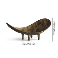 C-Shaped Fruit Bowl Vintage Bowl with Legs Decorative Tabletop Ornament for Collectors, Dining Table, Living Room