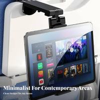 Rotating Black Clamp-on Phone Stand Adjustable Phone Holder for Travel