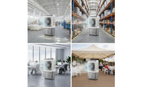 Evaporative Air Cooler with Wheels Wheeled Evaporative Air Cooler Three-Speed Oscillating for Workshop, Factory