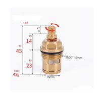 Faucet Valve Cartridge Brass Ceramic Disc Cartridge Faucet Valve Core Sturdy Wear Resistant for Plumbers, Plumbing Maintenance