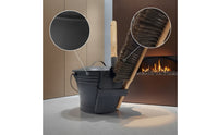 Fireplace Cleaning Carrier Compact Ash Bucket with Container for Hearth