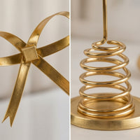 Christmas Bow Tree Finial Luxurious Bow Tree Finial Vintage-Influenced for Holiday Decorating