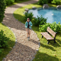 3D Printed 1/64 Scale Photographer Figure Realistic Intricacy Model Scene Person Hand Painted Miniature Scene Accessory Resin Material for Hobbyists, Dioramas