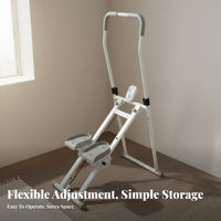 Space-Saving Foldable Stair Climber Non-Slip Pedals Stair Climber with Display Calorie Consumption Home Stepper Exercise Machine Quiet Operation for Beginners, Seniors, Adults, Small Areas, Indoor, Apartments, Living Room