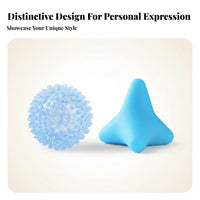 2 Pieces TPR Massage Ball Pair Smooth Spiky Massage Ball Textured Trigger Point Massager Handheld