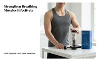 Improves Endurance Breathing Dumbbell CE ROHS Certified Respiratory Muscle Exercise Device Strengthens Core Muscles Lung Capacity Exercise Device Easy to Use & Clean for Athletes, Runners, Seniors, Sports Training, Home Workouts, Warm-Ups & Cool-Downs