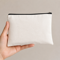 Women's Cosmetic Bag 23x17cm, Canvas Toiletry Bag with Zipper, Portable Toiletry Pouch for Makeup and Skincare Products, Cream