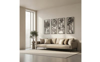 4 Pieces Abstract Female Line Simple to Hang to Hang Minimalist Metal Line Contemporary Design Style Abstract Female Wall Art