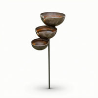 Bird Water Feeder Outdoor Bird Bath with Metal Stake Heavy Duty for Flower Bed