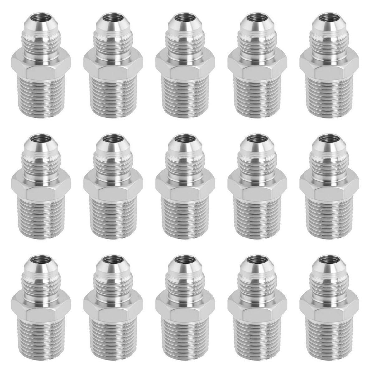 15 Pieces JIC Tapered Fitting High Pressure Hydraulic Hose Fitting Precision Machined JIC Adapter for Plumbing Repair