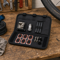 Bunguo Portable Bicycle Repair Tool Kit for Mountain Bikes with Tire Repair and Cycling Bag