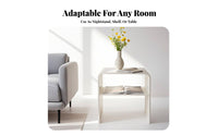 Light Luxury Stylish Transparent C-Shaped Table Modern Design Nightstand Minimalist and aesthetic Bedside Stand Space-Saving for Interior Decorators, Residents, Living Room, Small areas, Home Office, perusing corner
