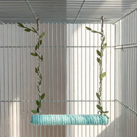 Parrot Swing Bird Perch and Cockatiel Rope Straight Perch, Quiet No-Bell Parrot for Cage Accessories and Bird Rope