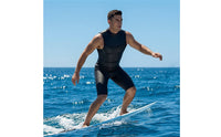 Smoothskin Shorty Wetsuit with Front Zipper Thermal Wetsuit with Front Zipper Lightweight Swimwear Comfortable for Open Water Swimming, Surfing