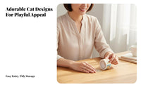 Black Cat Er Roll DIY Decoration Cartoon Cat Sealing Ers Removable Without Residue Cute Kitten Labels for Teenagers, Teens, Laptops
