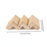 Natural Wood Z-Shaped Bird Ladder Stepped Bird Climbing Ladder Easy to Install Pet Accessory Chewable for Parrots, Aviary