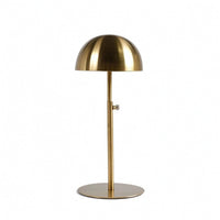 Stainless Steel Hat Display with Dome Top Freestanding Hat Display Stand Upright Counter Stand Adjustable for Collectors