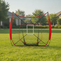 Softball Practice Net with Target Freestanding Baseball Practice Stable for Backyard